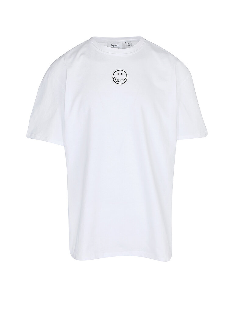 KARL KANI T-Shirt Signature Smiley® weiß | L